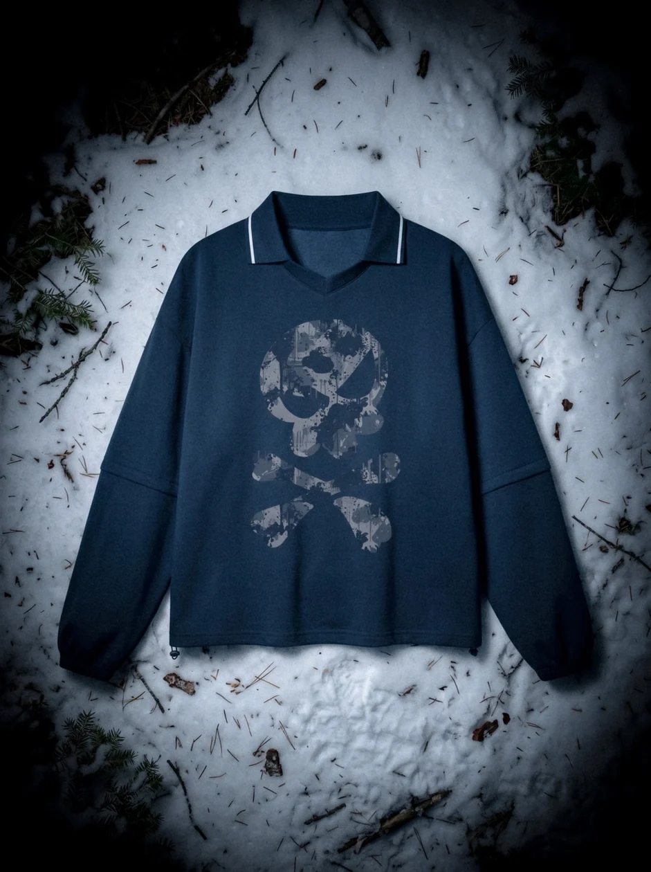 Navy Skull Pullover